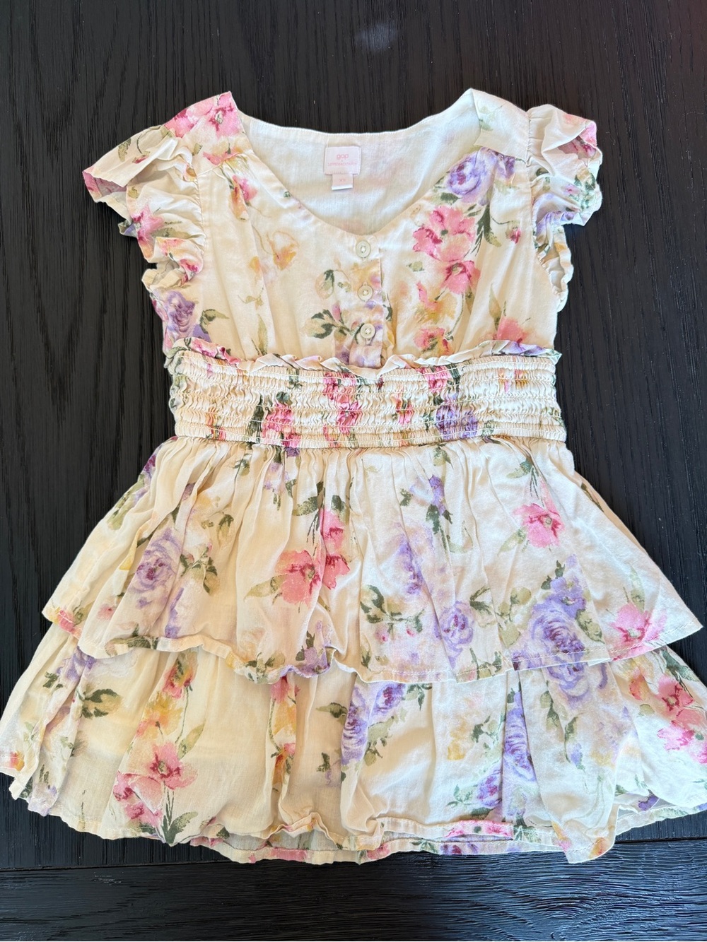 LoveShackFancy x Gap Girls Floral Smocked Tiered Dress XS Collab